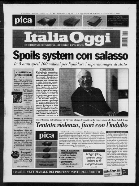 Italia oggi : quotidiano di economia finanza e politica